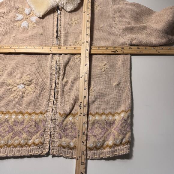 VTG 90s SML Sport Women's Knit Cardigan Sweater Granny Cottagecore Y2K Retro M - Picture 5 of 6